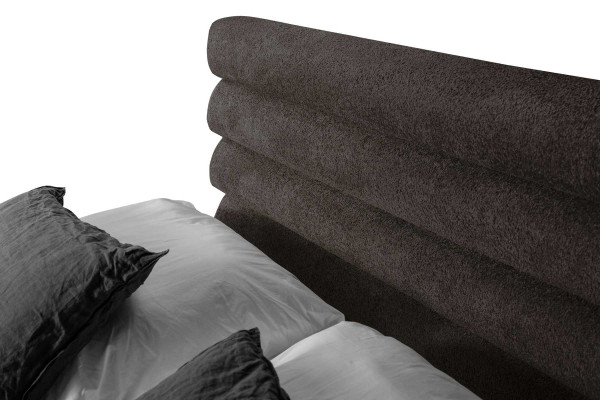 Textil Bett Grau Design Luxus Doppel Schlafzimmer Betten Doppelbett
