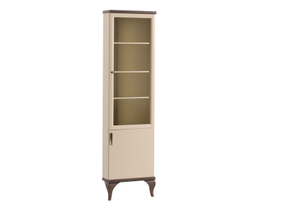 Eck Vitrine Schrank Vitrinen Wohnzimmer Schau Schränke Design Barock Regal Neu