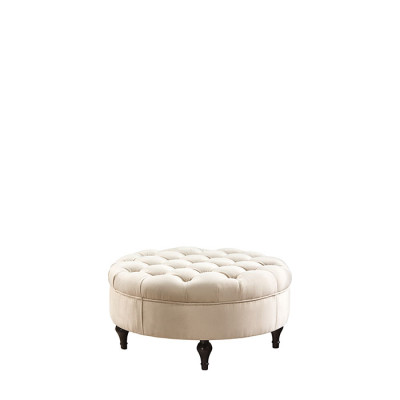 Runder Chesterfield Polster Hocker Fußhocker Ottomane Rund Sofa Beistell Neu