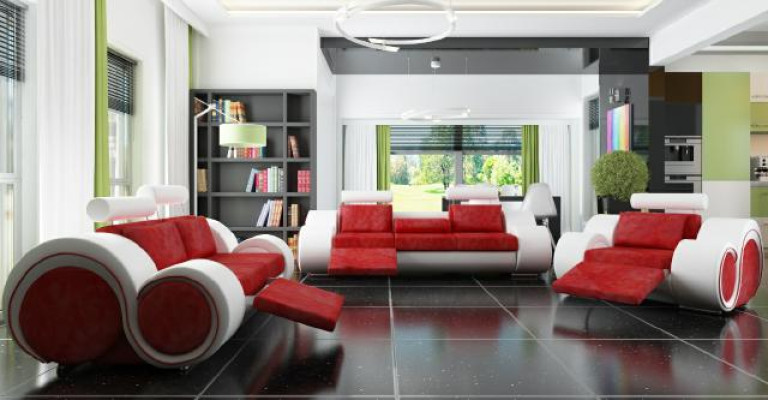 Sofagarnitur Polster Sofa Couch Leder Garnitur Wohnlandschaft 3+2+1 Textil BER