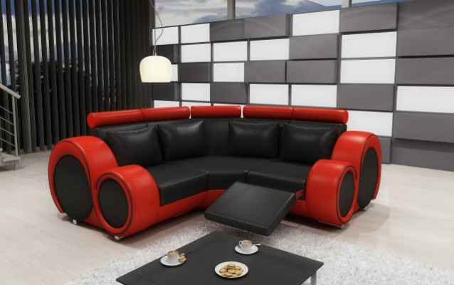 Ecksofa Sofa Couch BERX Polster Wohnlandschaft Leder Eck Sofas Garnitur L Form