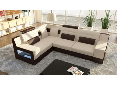 Wohnlandschaft Sofa Couch Polster Ecke Ecksofa Garnitur Textil Stoff Leder Sofas