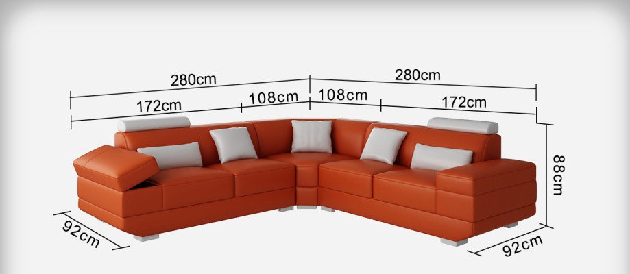 Ledersofa Couch Wohnlandschaft Modern Eck Sofa Ecksofa Design Garnitur