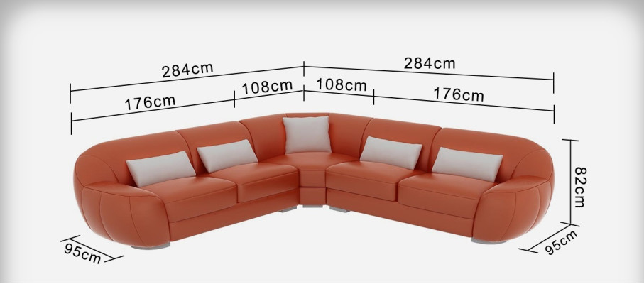 Ledersofa Couch Sofa Wohnlandschaft Ecksofa Eck Garnitur Modern Design
