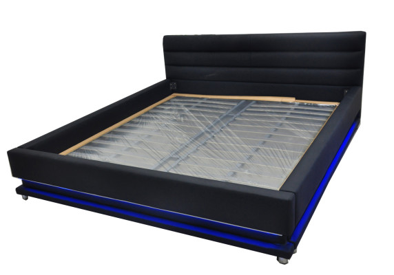 Luxus Leder Design Polster Betten Doppel mit USB 140/160/180/200 cm Bett
