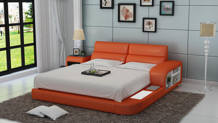 Designer Bett Polsterbett Luxusbett Doppelbett Ehebett Betten 140/160/180 LB8805