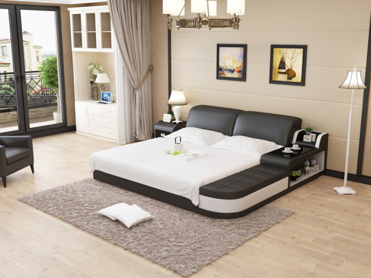 Design Leder Bett Luxus Polster Betten Doppel Modernes Ehe 140/160/180 cm