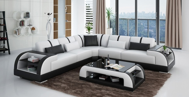 Wohnlandschaft Ecksofa Designer Sofa Eckcouch Polster Sitz Ecke Neu Rodos SW