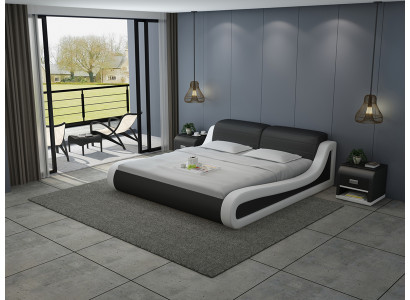 Leder Bett mit USB Polster Betten Luxus Doppel Hotel Ehe Big 140/160/180 cm