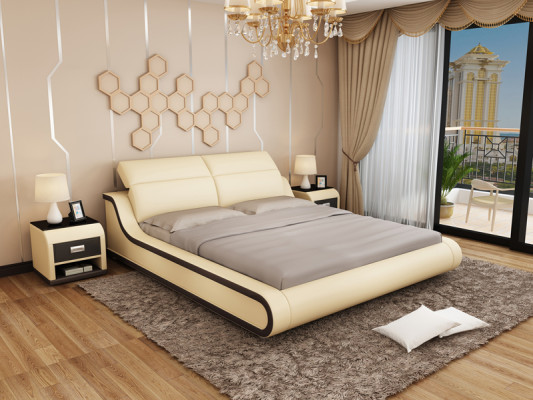 Bett mit USB Polsterbett Doppelbett Ehebett Betten 140/160/180 LB8835