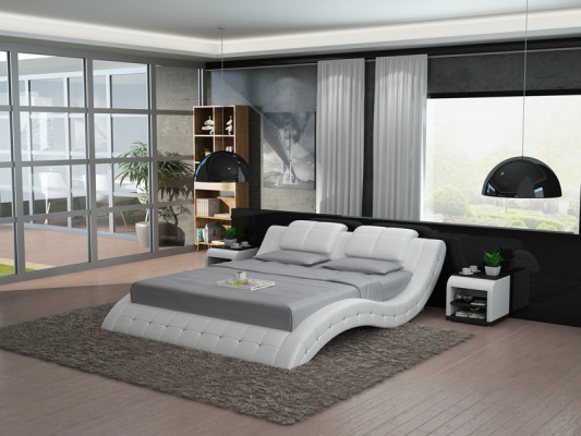 Luxus Leder Bett Design Polster Betten Doppel Ehe140/160/180 LB8824