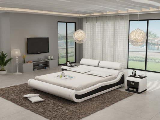 Luxus Leder Bett Design Polster Betten Doppel Modernes Ehe 140/160/180 cm