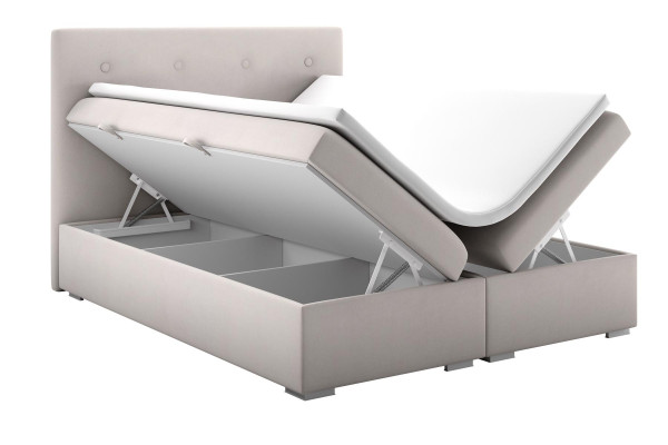 Bett Kasten Funktion Boxspring Hotel Doppel Komplett Set Topper Matratze Betten