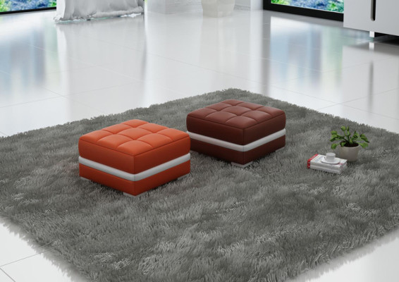 Design Polster Hocker Fußhocker Ottomane Sitz Gepolstert Pufa FT002