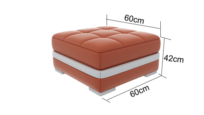 Design Polster Hocker Fußhocker Ottomane Sitz Gepolstert Pufa FT002