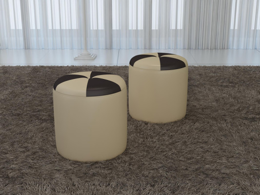 Design Polster Hocker Fußhocker Ottomane Sitz Chaise Gepolstert Pufa FT009