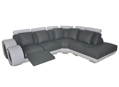 Couch Eck Sofa Leder Eck Garnitur Ecke Landschaft Polster Design Wohn