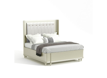 Polster Design Luxus Bett 180 x 200cm Stoff Betten Leder Modernes Schlafzimmer