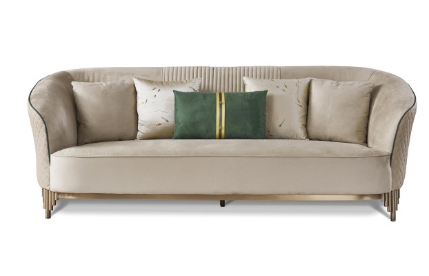 Dreisitzer 3 Sitzer Designer Sofa Polster Sofas Couchen Stoff Textil Leder