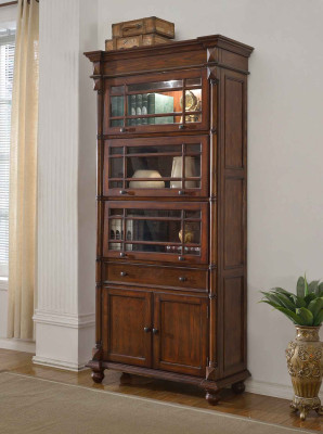 Klassische Bücherschrank Bücherregal Vitrine Vitrinenschrank Schrank Glasschrank