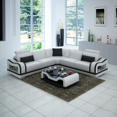 Ledersofa Sofa Couch Wohnlandschaft Ecksofa Eck Modern Design Garnitur