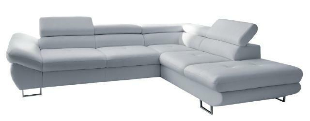 Ecksofa Eck Wahl Leder Stoff Polster Textil Bett+Kasten Couch Sofa Ecke Garnitur