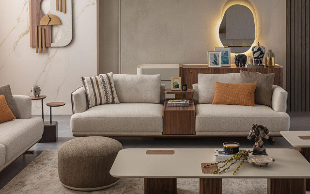 Sofagarnitur 3+3+1 Sitzer Modern Relax Sessel Modern Stil Luxus Wohnzimmer 3tlg 