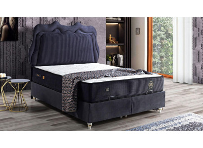 Bett Design Betten Luxus Betten Polster Schlafzimmer Möbel Modern Schwarz