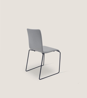 Grauer Einsitzer Mit Edelstahlfüßen Designer Stühle Esszimmer Möbel Neu