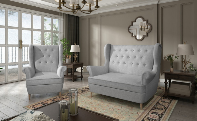 Chesterfield Couch Polster 2+1 Sitzer Polstermöbel Couchen Sofagarnitur Sofas