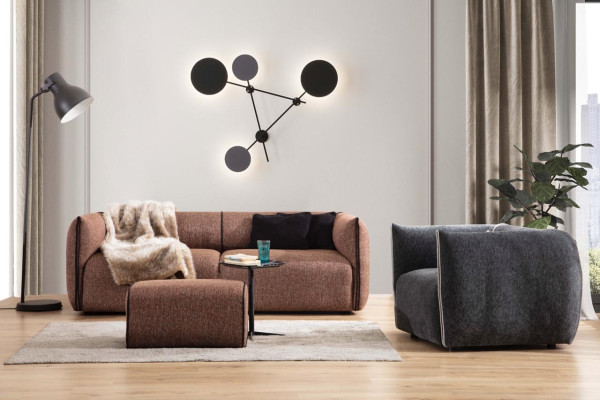 Luxus Couch 4+1 Möbel Sofa Couchen Sofagarnitur 2tlg. Sofagarnitur braun