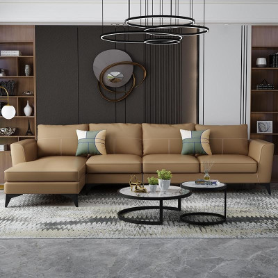 Design Esk Ecksofa L-form Modern Sofas Ledersofa Couch Sitz Wohnlandschaft Sofa