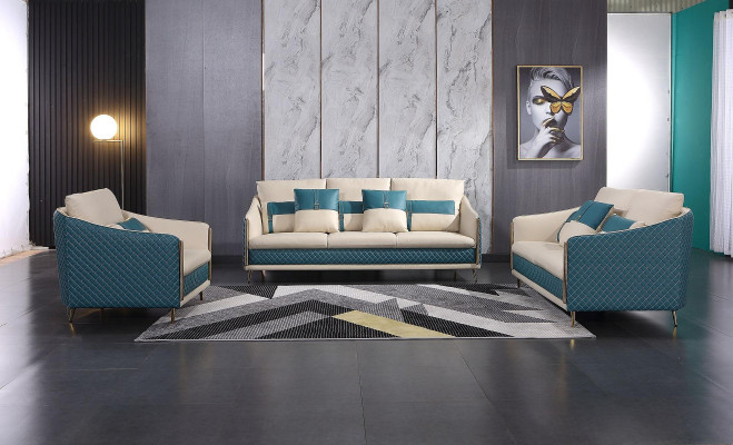 Designer-Sofa Sofa 3 Sitzer Modernes Sofa Wohnlandschaft Ledersofa