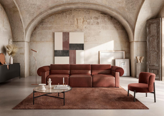 Big Sofa Couch 4 Sitzer Vier Couchen Polster Sitz Sofas Couchen Leder viersitzer