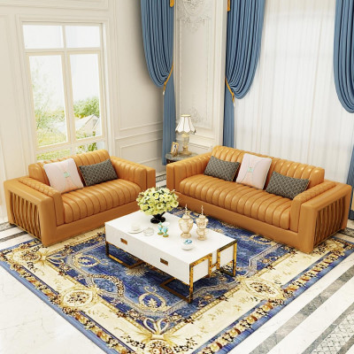 Luxus Ledersofa Couch Wohnlandschaft Garnitur Design Modern Sofas Sofa 3+2+1 Neu