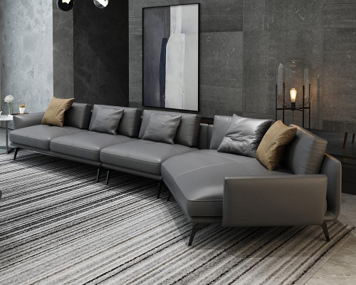 Lederpolster Design Ecksofa Couch Sofa L Form Wohnlandschaft Wohnzimmer