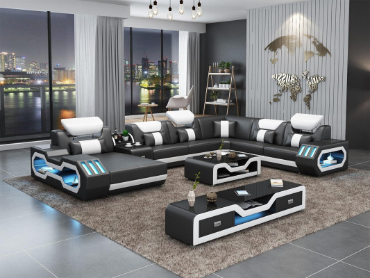 Wohnlandschaft U Form Ecksofa Couchtisch Sideboard Design Wohnlandschaft Big Neu