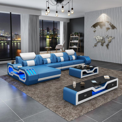 Wohnlandschaft L Form Ecksofa + Couchtisch + Sideboard Design Wohnlandschaft
