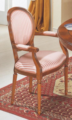 Klassischer Holzstuhl mit Armlehnen luxuriöser Esszimmerstuhl