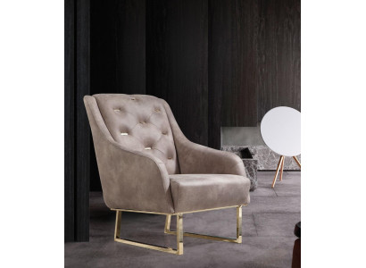 Sessel Textil Wohnzimmer Luxus Design Möbel Stühle Moderner Chesterfield