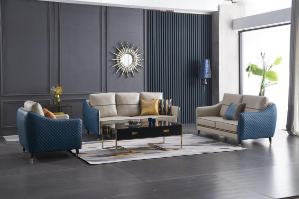 Sofagarnitur 3+1 Sitzer Set Design Deko Sofas Polster Couchen Relax Leder