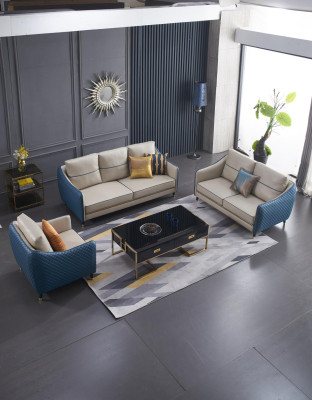 Sofagarnitur 3+1 Sitzer Set Design Deko Sofas Polster Couchen Relax Leder