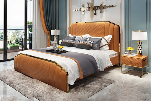 Bett Polster Design Luxus Hotel Doppel Betten Ehe Schlaf Zimmer 180x200cm