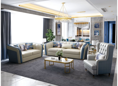 Designer Couch Polster Sitz Garnitur Sofa Garnituren 3+2+1 Sitzer Sofagarnitur