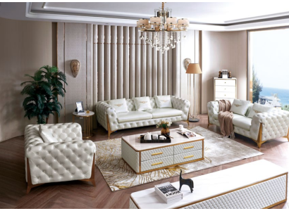 Italienische Luxus Möbel Wohnzimmer Sitz 3+2+1 Sofagarnitur Möbel Couch