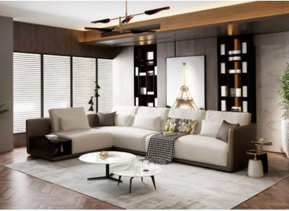 Designer Ledersofa Ecksofa Polster Eck Couch Sitz Eck Deko L Form Garnitur