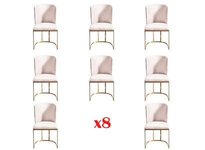 Design 8x Stühle Set Gruppe Polster Gastro Neu Esszimmer Stuhl Garnitur Sessel
