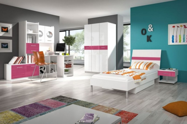 Jugendzimmer Kinderzimmer Schrank Kleiderschränke Rosa Schränke Moderne Möbel