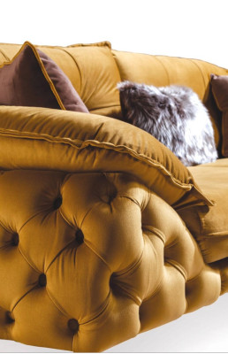 Grüne Chesterfield Couch Stoff Sofa Couch Möbel Luxus Einrichtung Sofas Couchen
