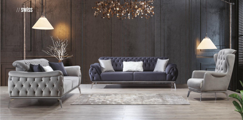 Chesterfield Sofa Couch Dreisitzer Couchen Luxus Möbel Einrichtung